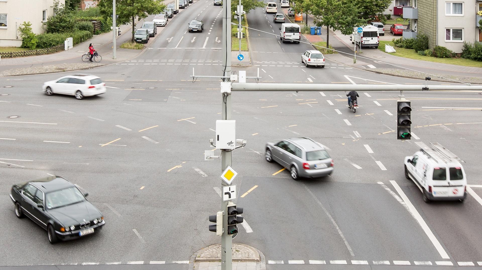 Research junction – sensors record traffic events