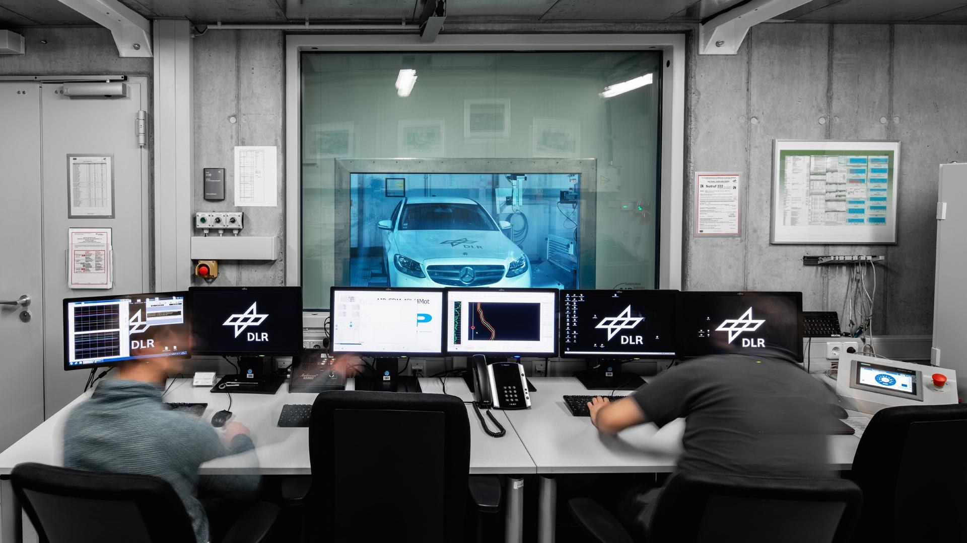 Roller dynamometer control room