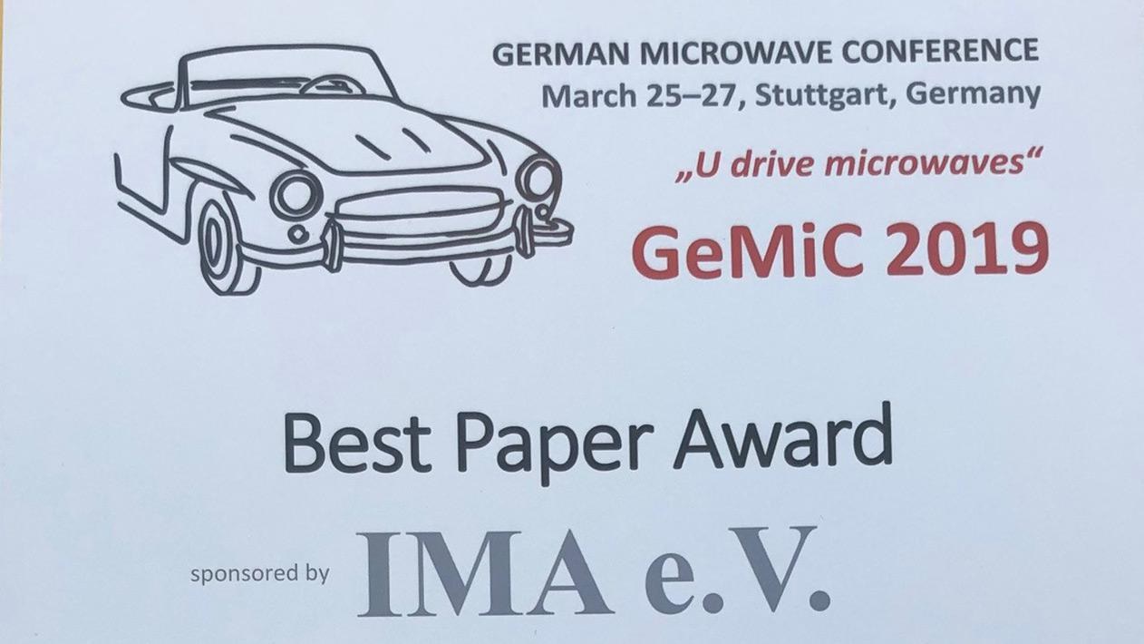 GeMiC 2019 – Best Paper Award