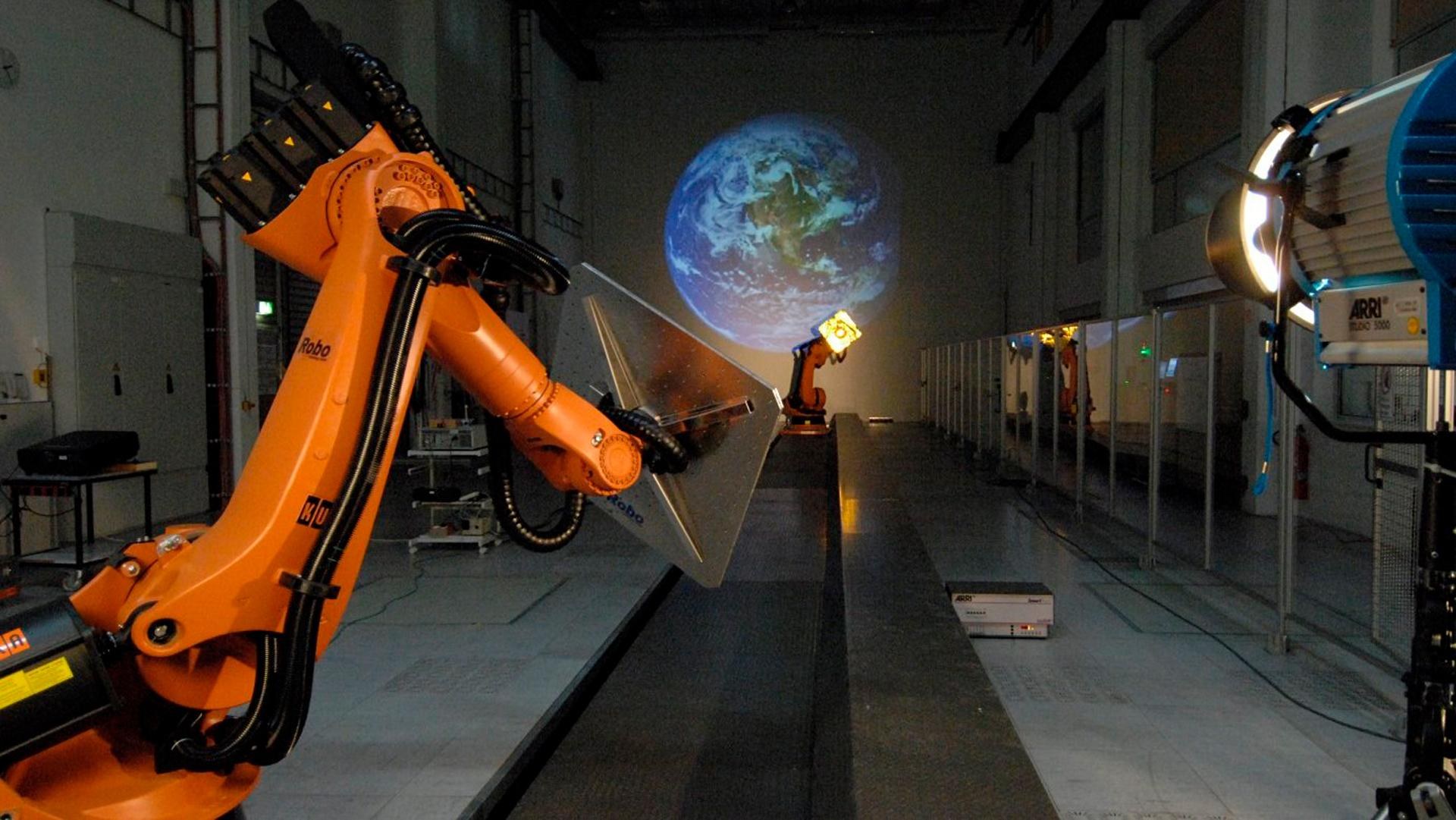 Example simulation scenario, with Earth in the background