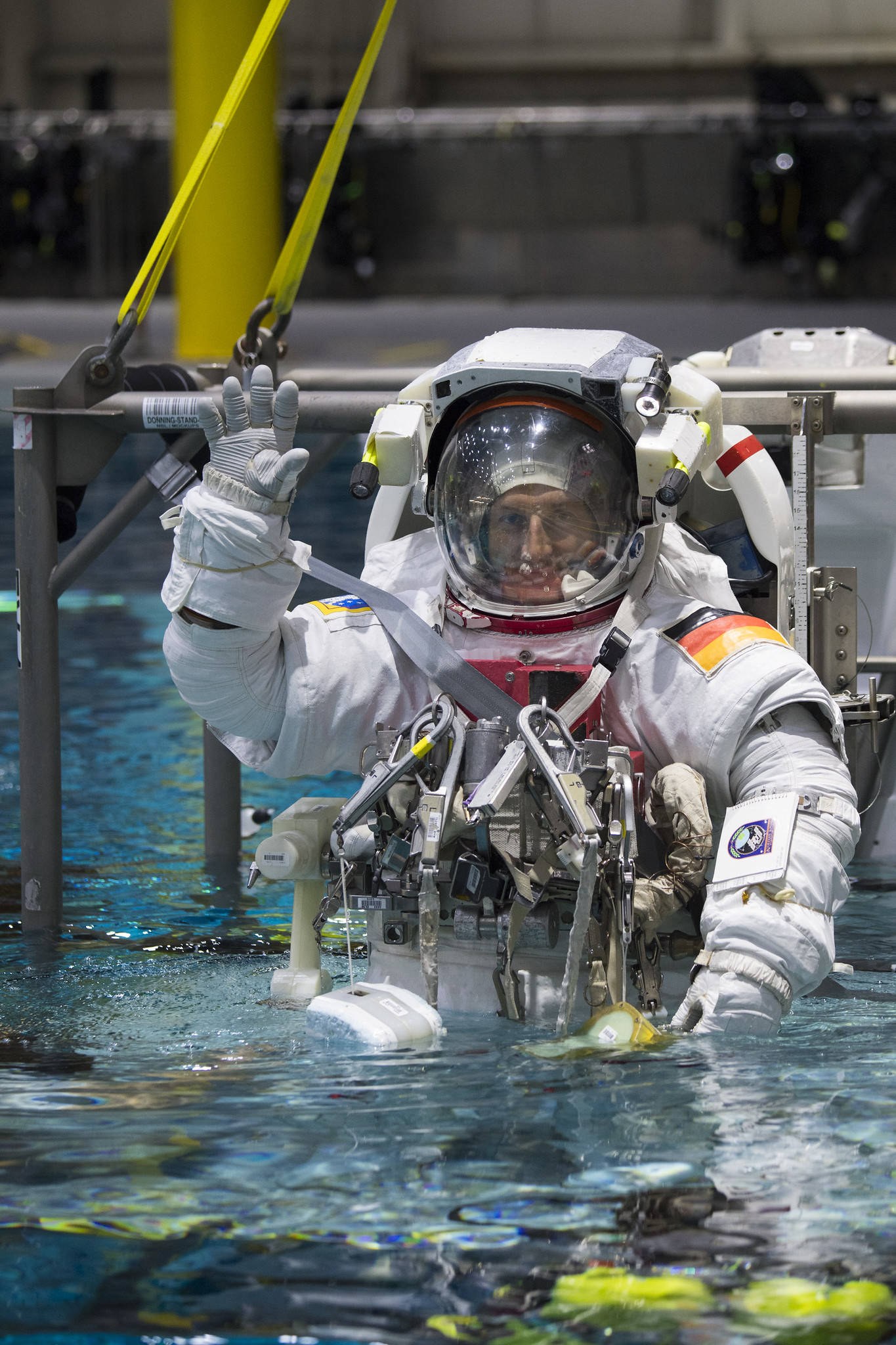 Matthias Maurer during his spacewalk training