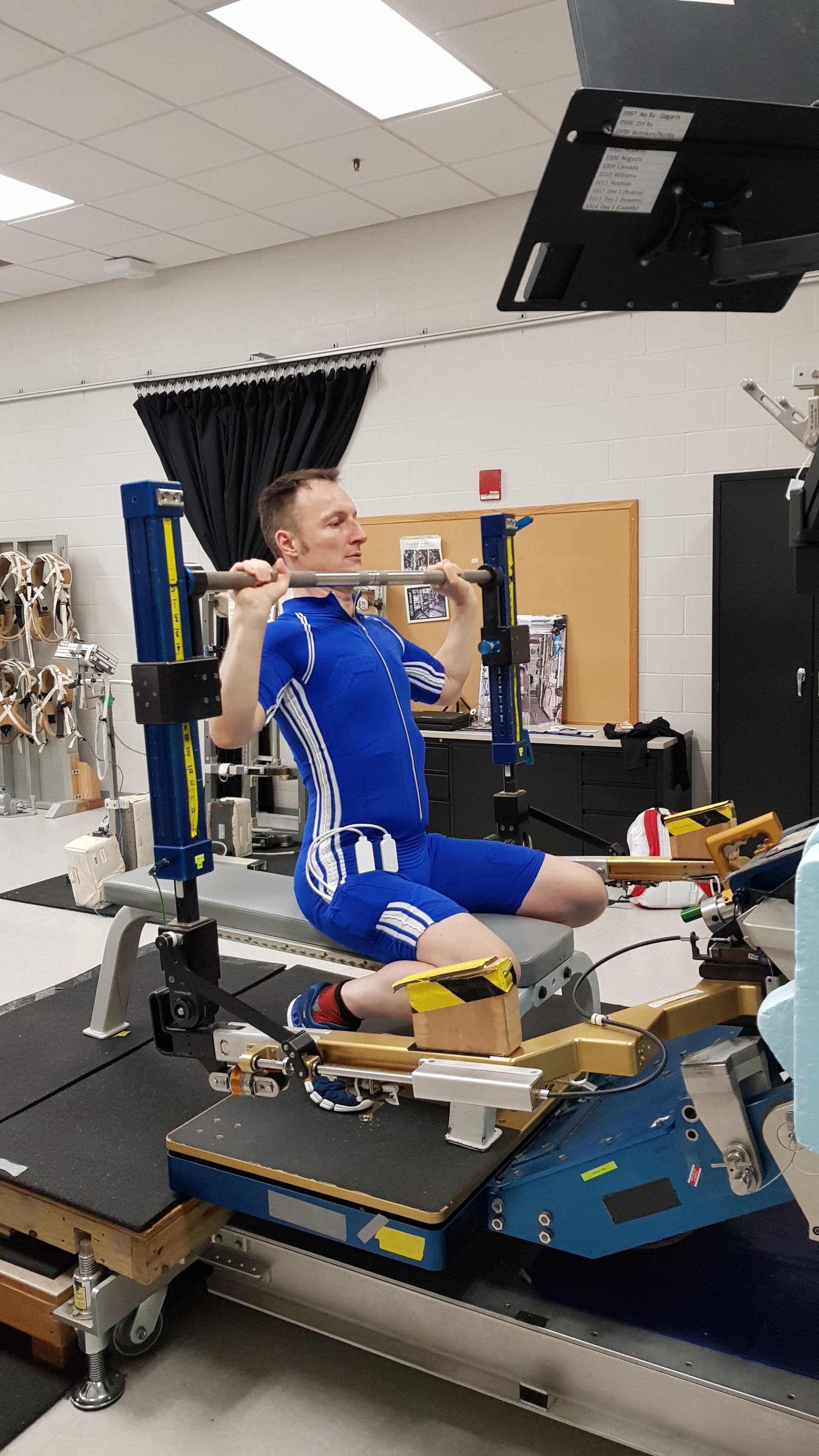 Matthias Maurer in the EMS suit