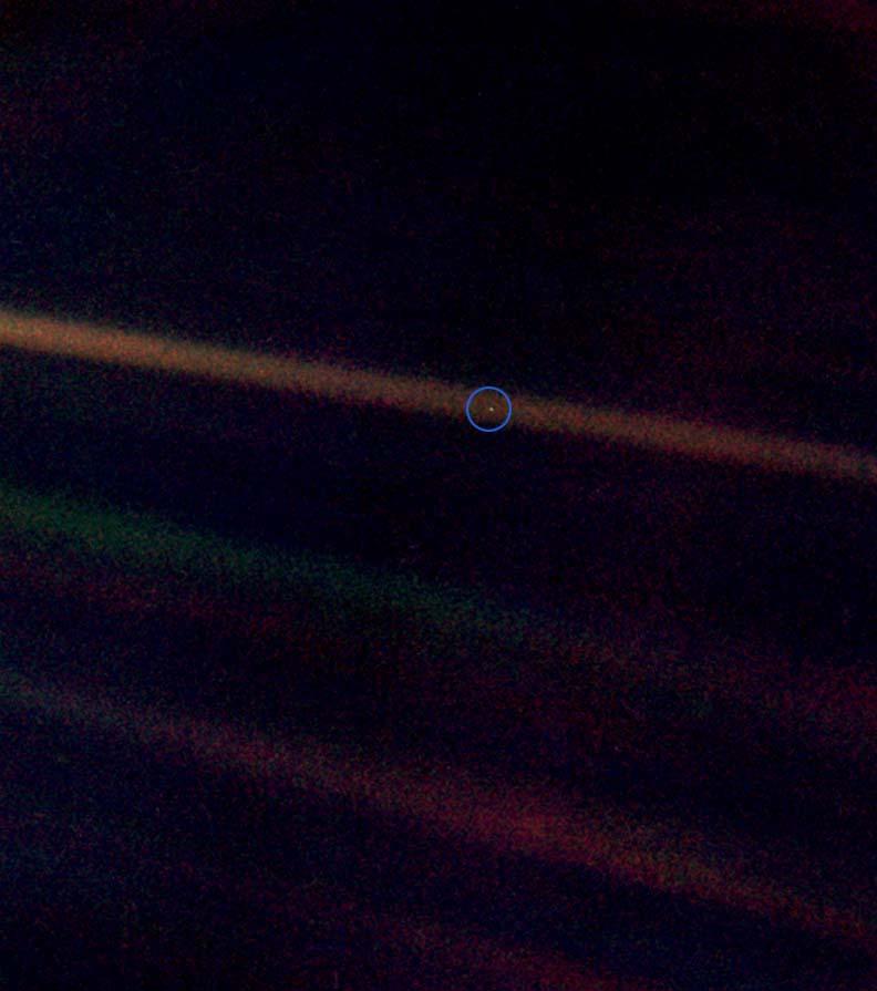 Earth as a 'pale blue dot'