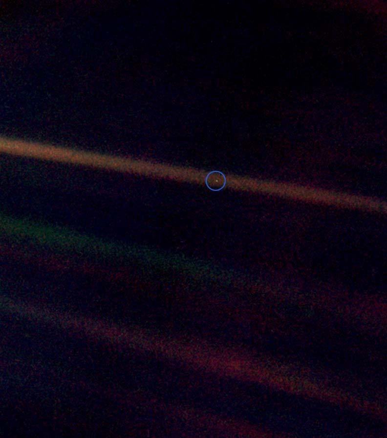 Earth as a 'pale blue dot'