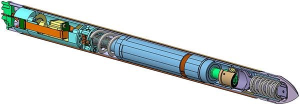 Sectional view of the Mole penetrometer