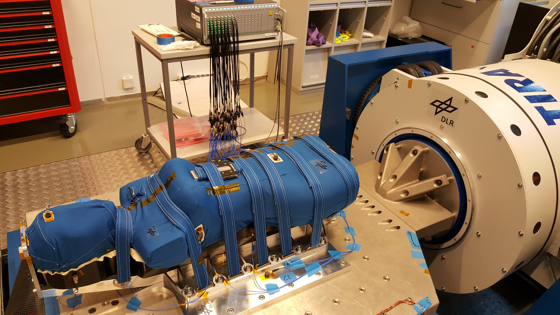 Helga during the second vibration test