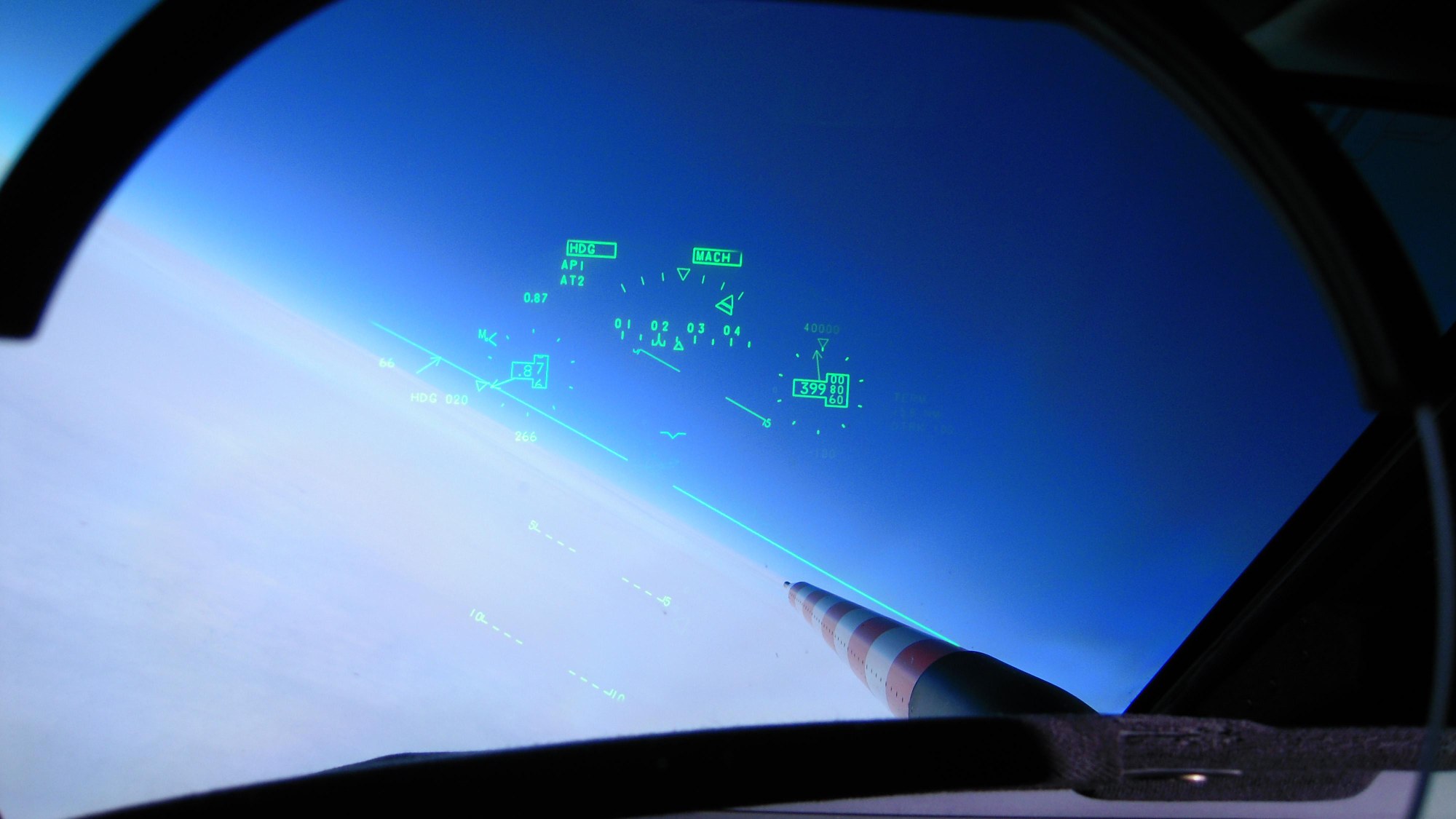View from the HALO cockpit