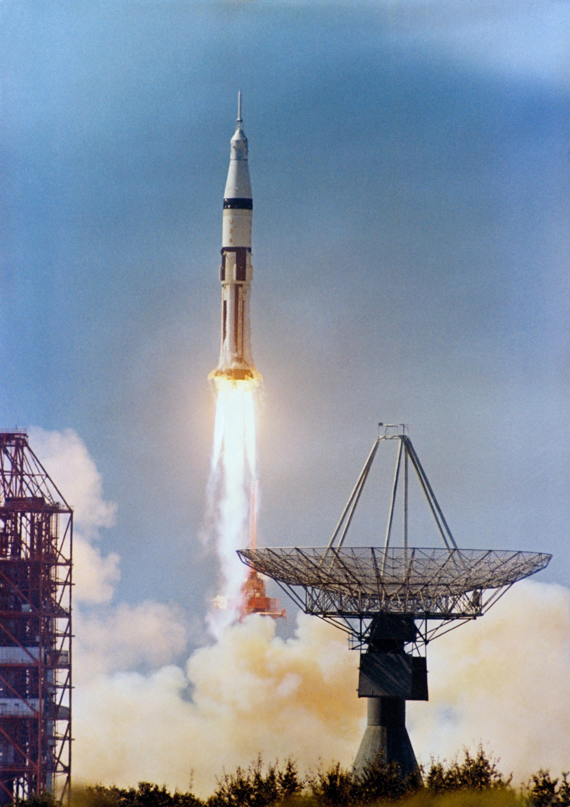 Launch of the Saturn IB on 11 October 1968, from the Kennedy Space Center's Launch Complex 34