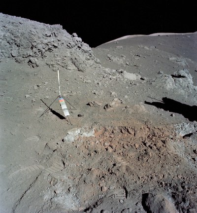 Orange lunar soil