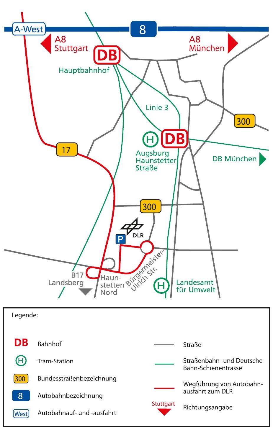 DLR Augsburg – How to find us
