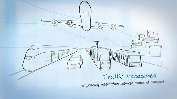 Drawing of different vehicles