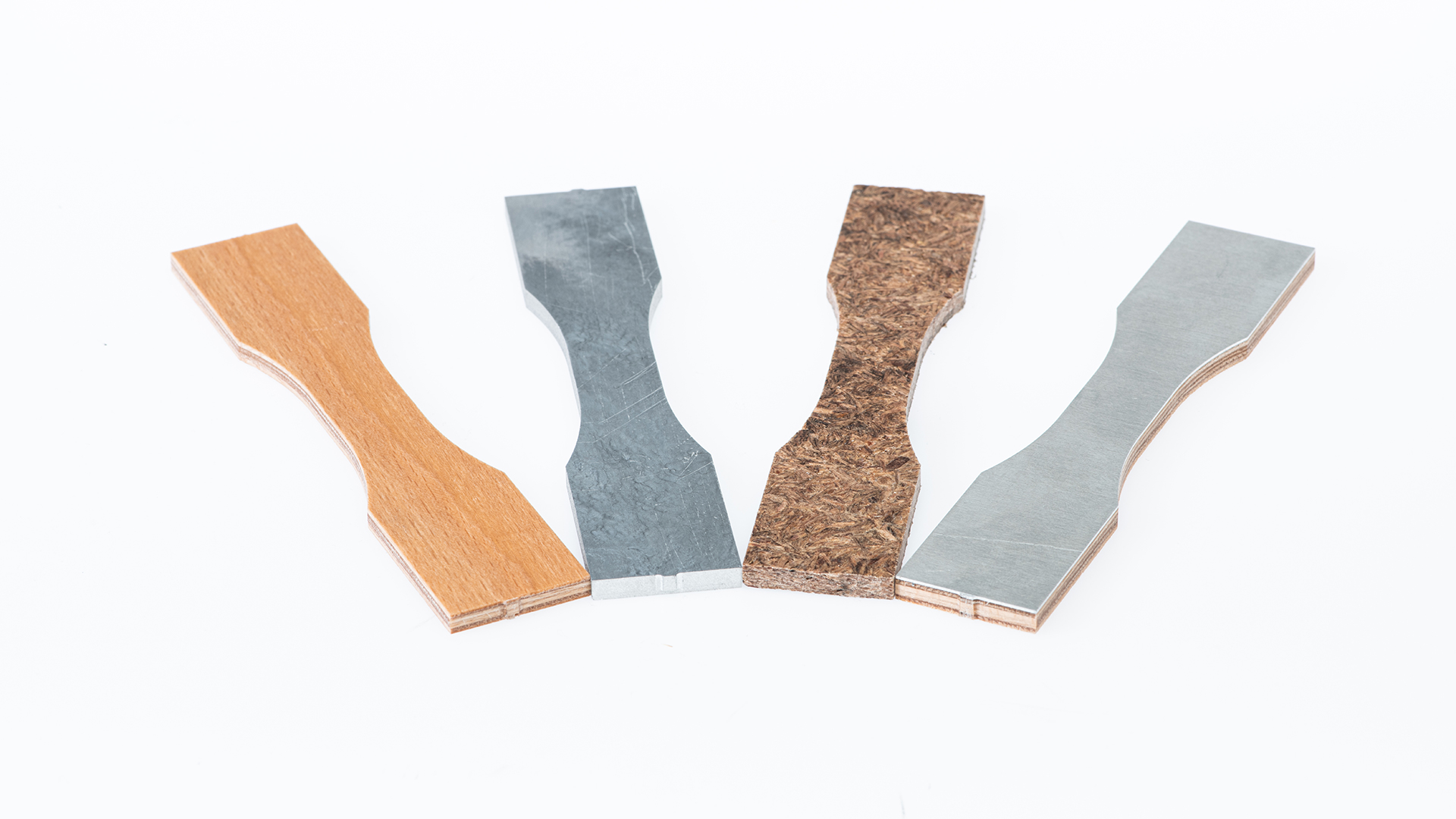 Various wood and wood hybrid tensile tests