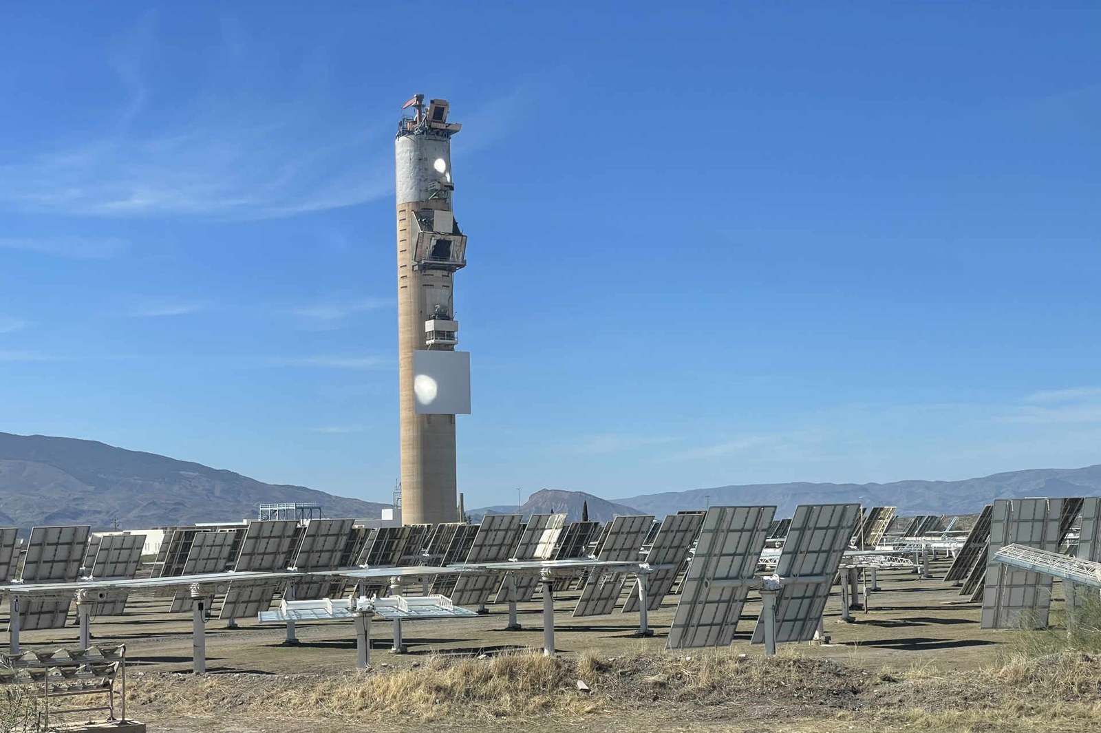Solar tower at the Plataforma Solar de Almería