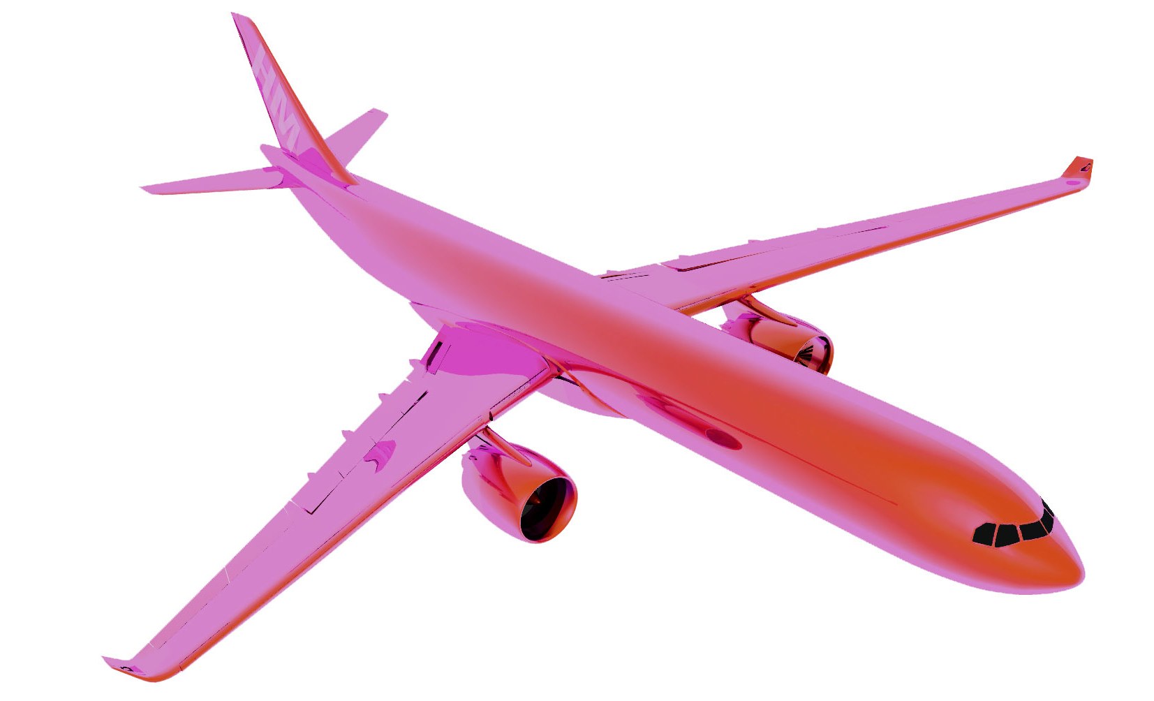 Efficient long-range aircraft with UHBR engines and laminar flow wing