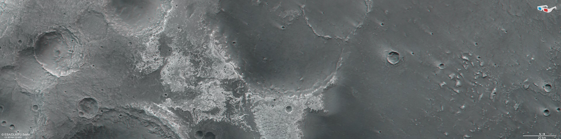 Anaglyph image of the Mawrth Vallis region