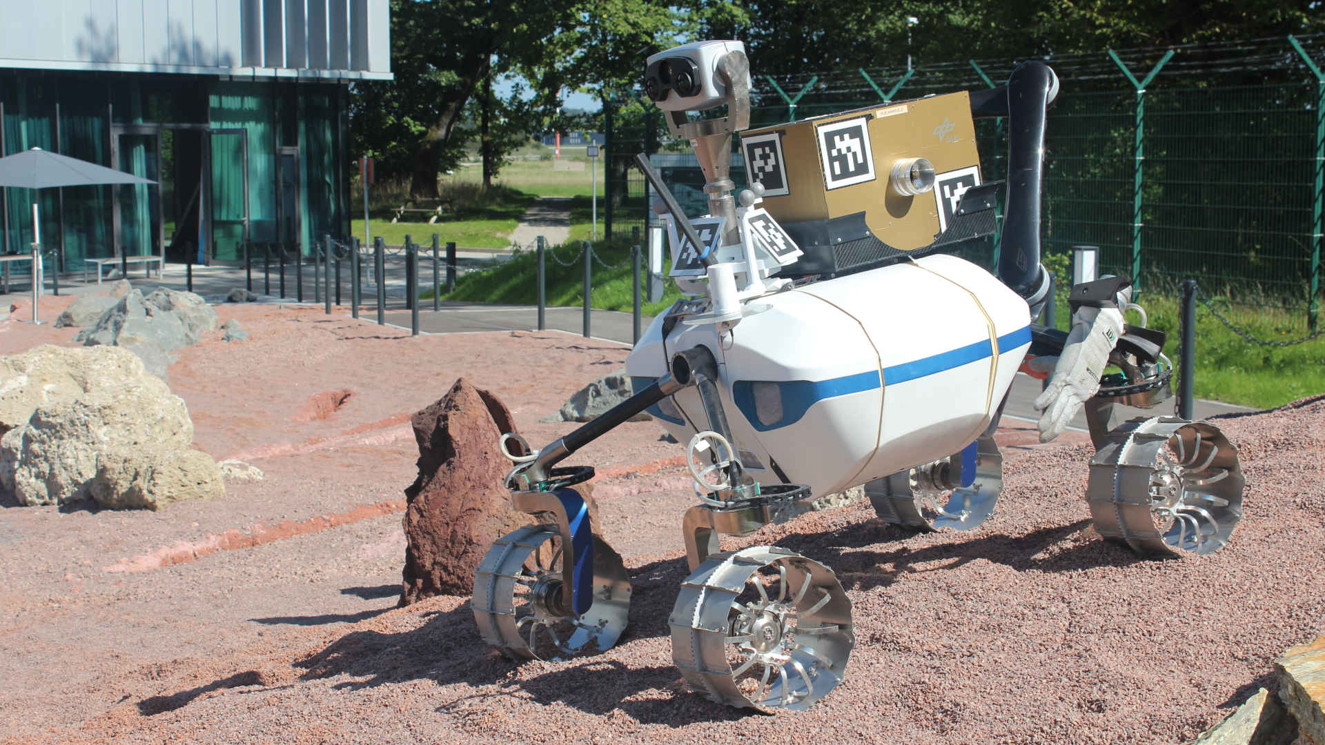 DLR lunar rover at the new test site