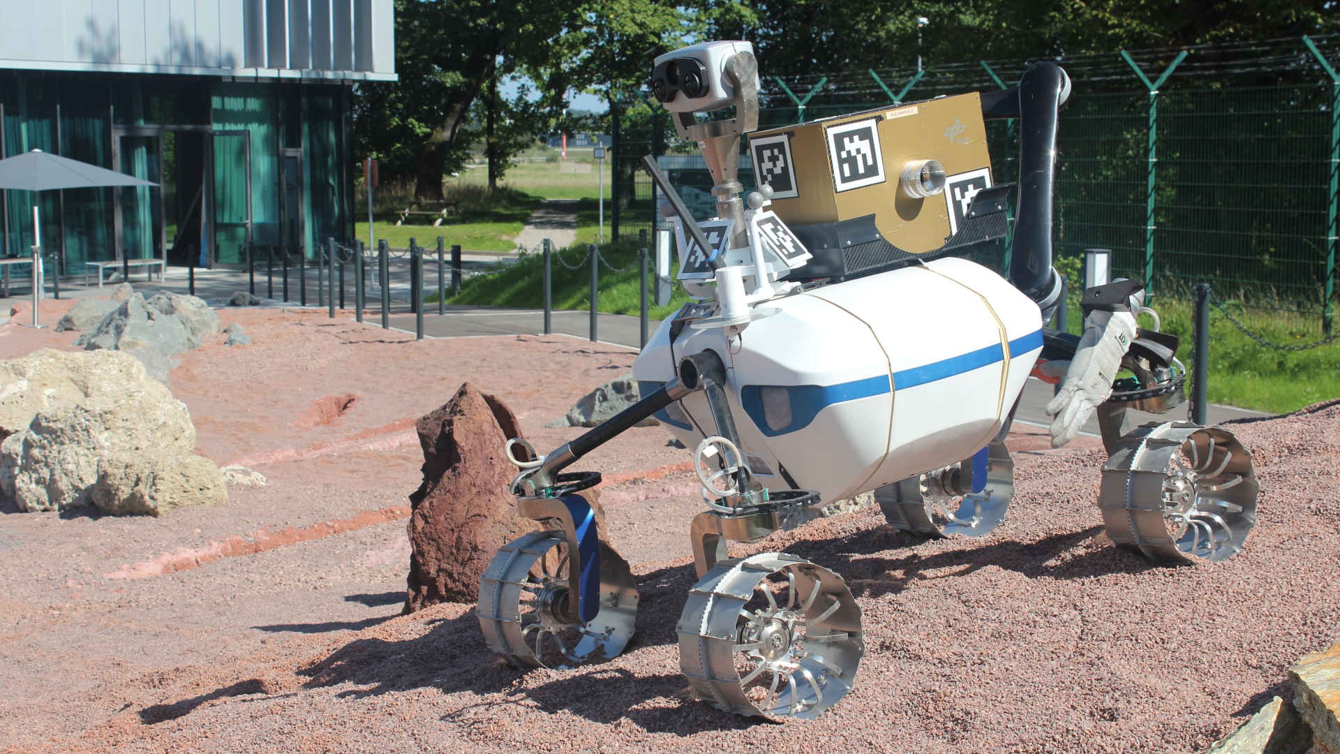 DLR lunar rover at the new test site