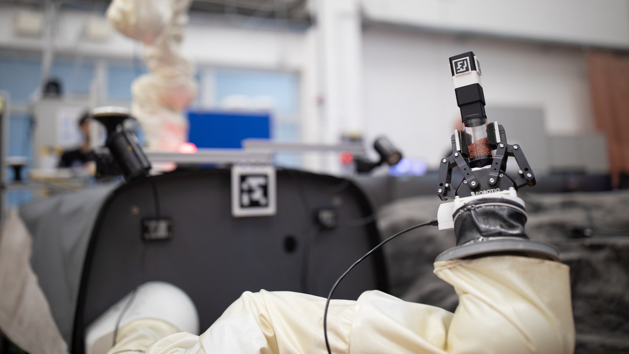 Interact Rover collects rock samples