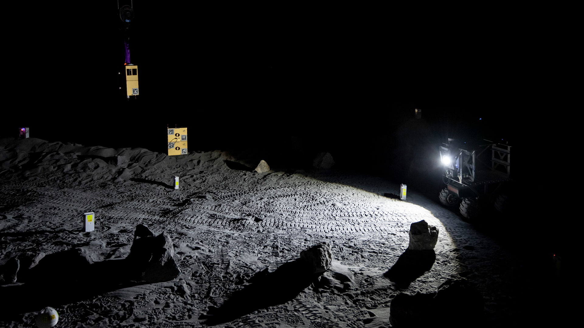 Exploring the Moon in the dark