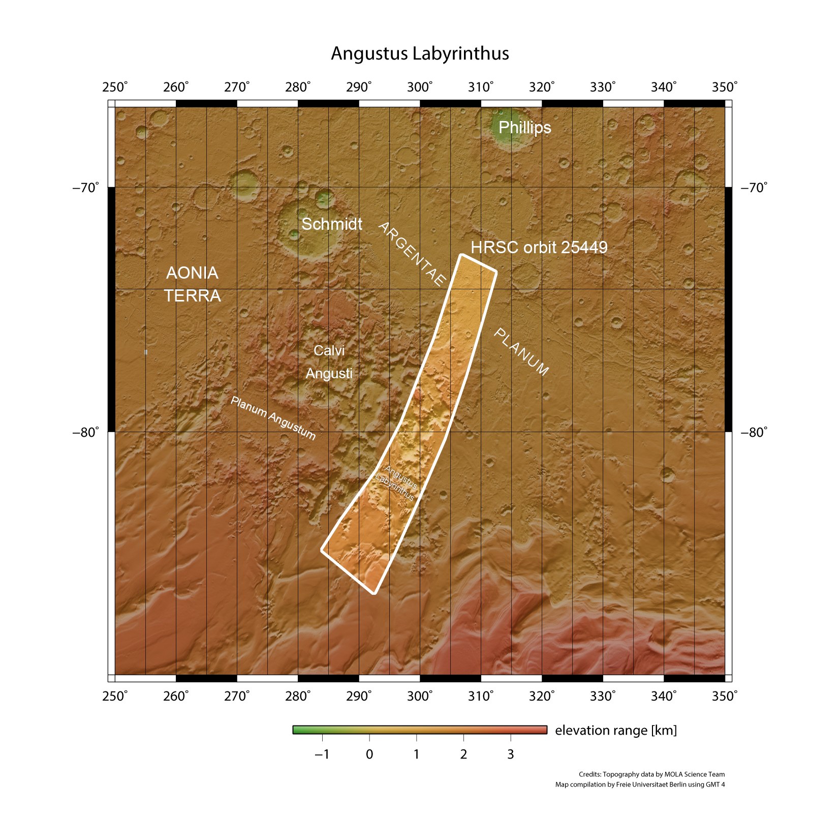 Regional context of the Angustus Labyrinthus region