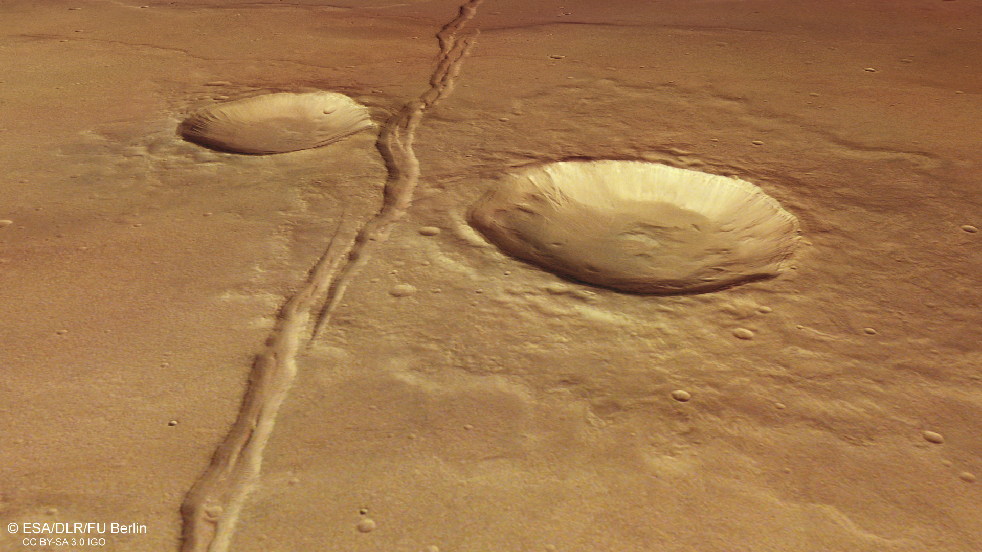 Rift valley of the Sirenum Fossae near Caralis Chaos