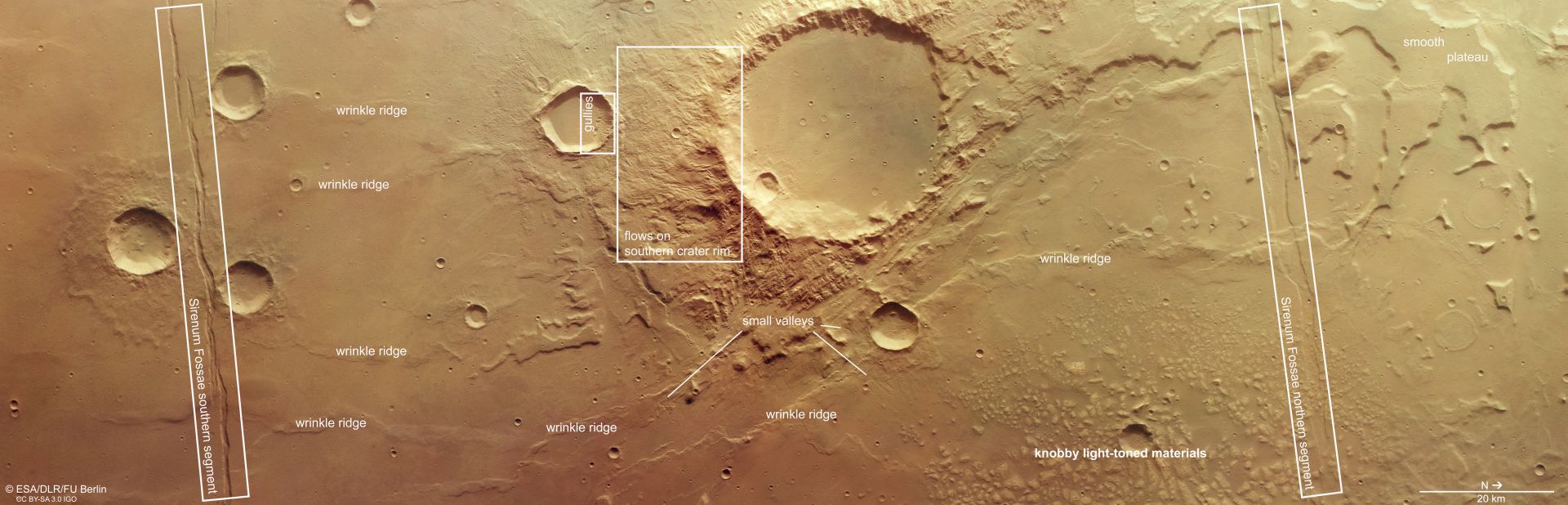 Traces of water, volcanism, tectonics and impacts around Caralis Chaos
