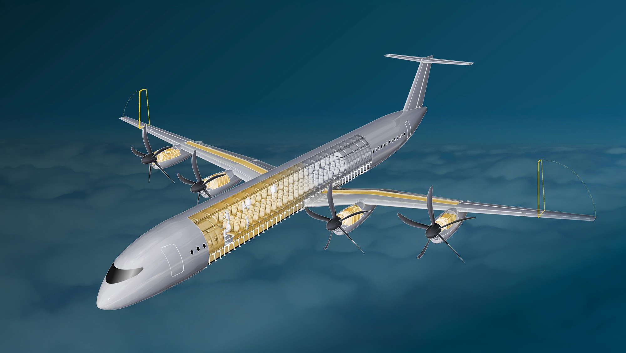 PLUG-IN-HYBRID aircraft configuration with battery-electric propulsion