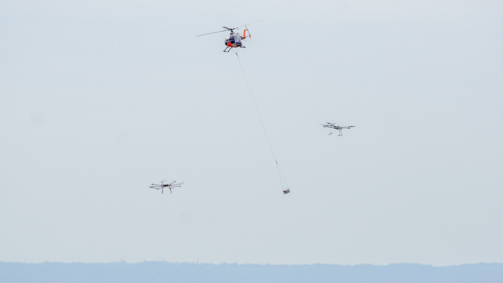 Helicopter and drones