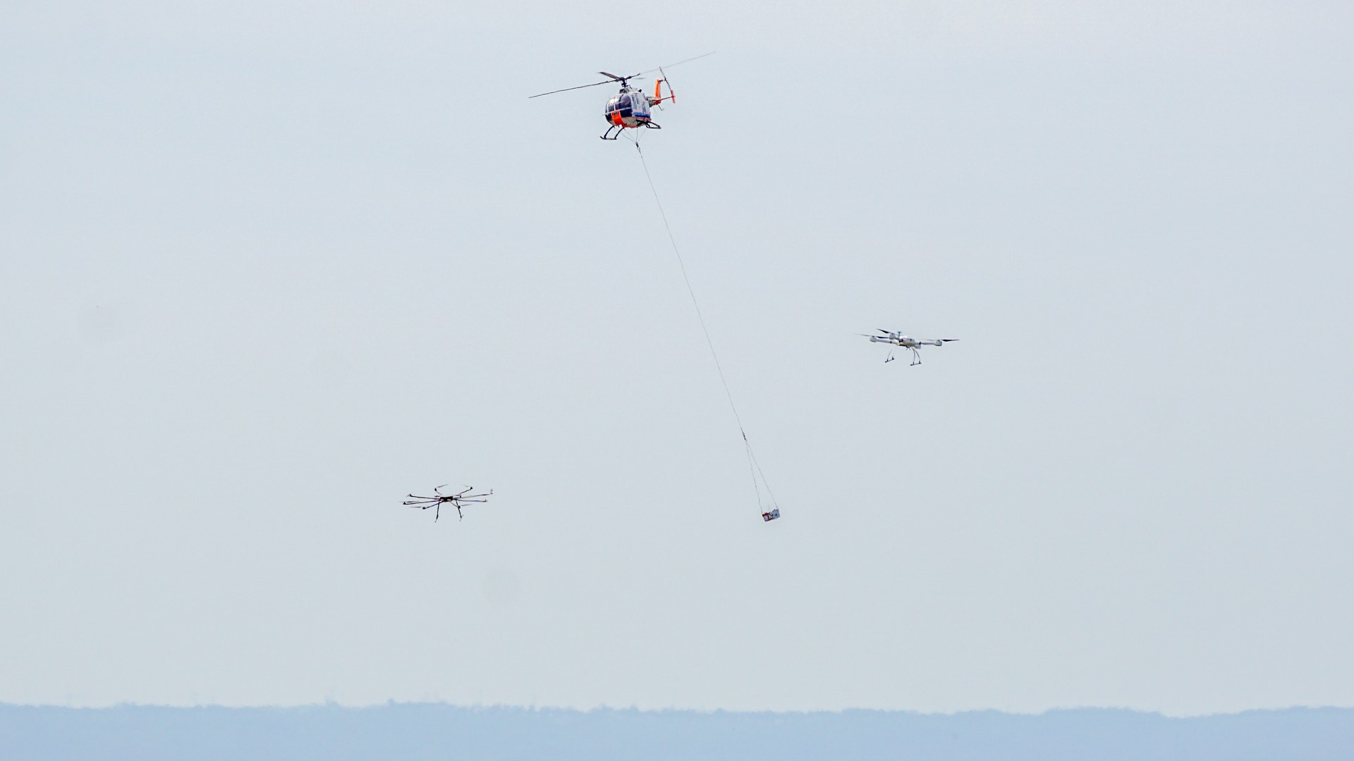 Helicopter and drones