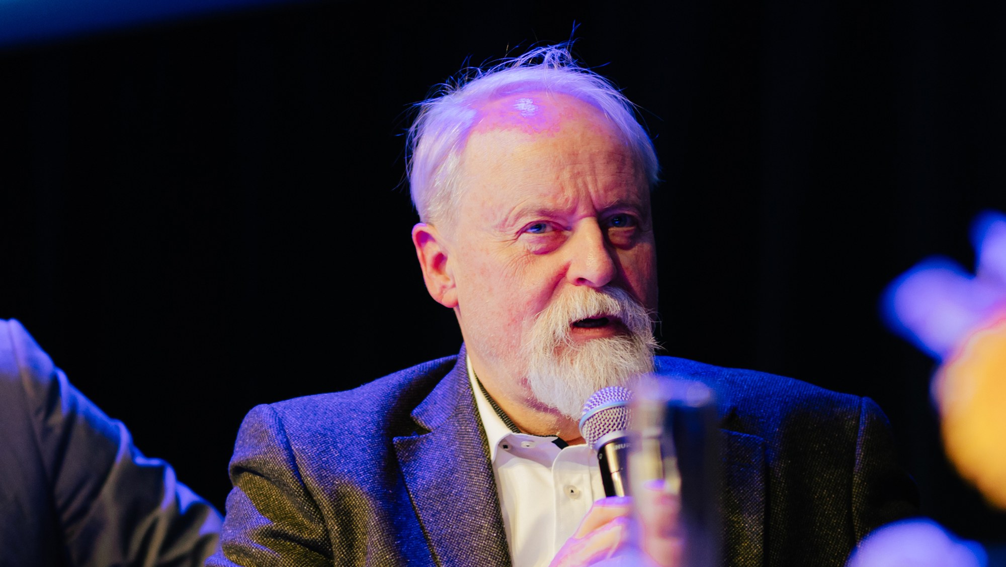 Ulrich Herrmann, DLR Coordinator for Clean Aviation and Clean Sky 2, during a panel discussion at the Clean Aviation Forum 2024.