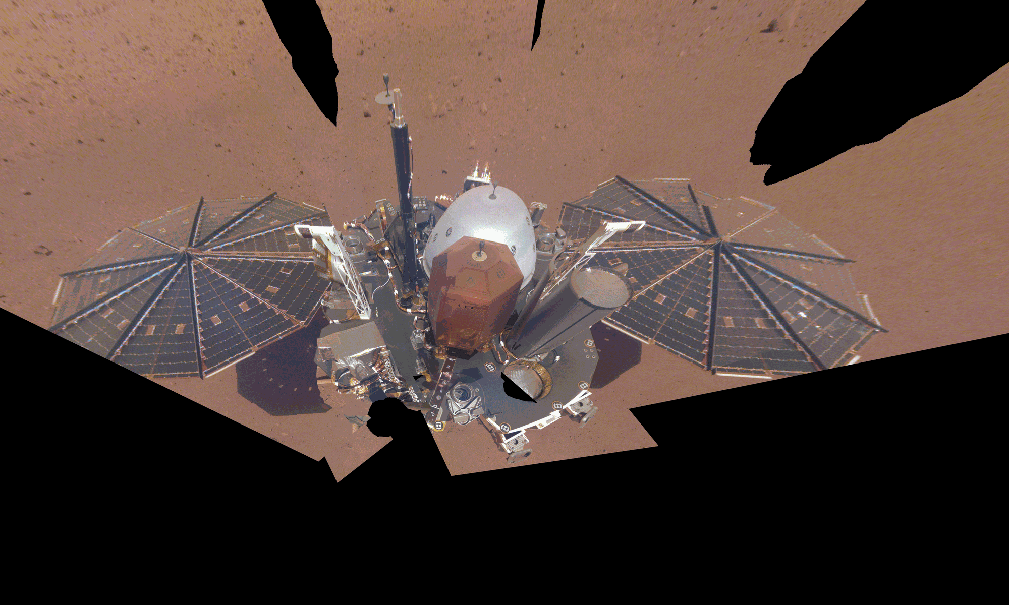 First and last Insight selfies on Mars