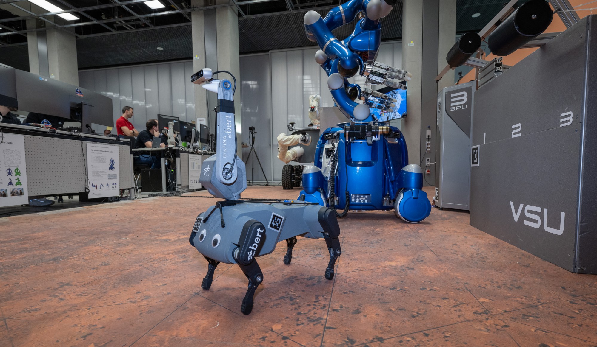Robot teamwork – the Interact rover and Rollin' Justin