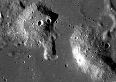 Gruithuisen Domes in the north-west of the near side of the Moon
