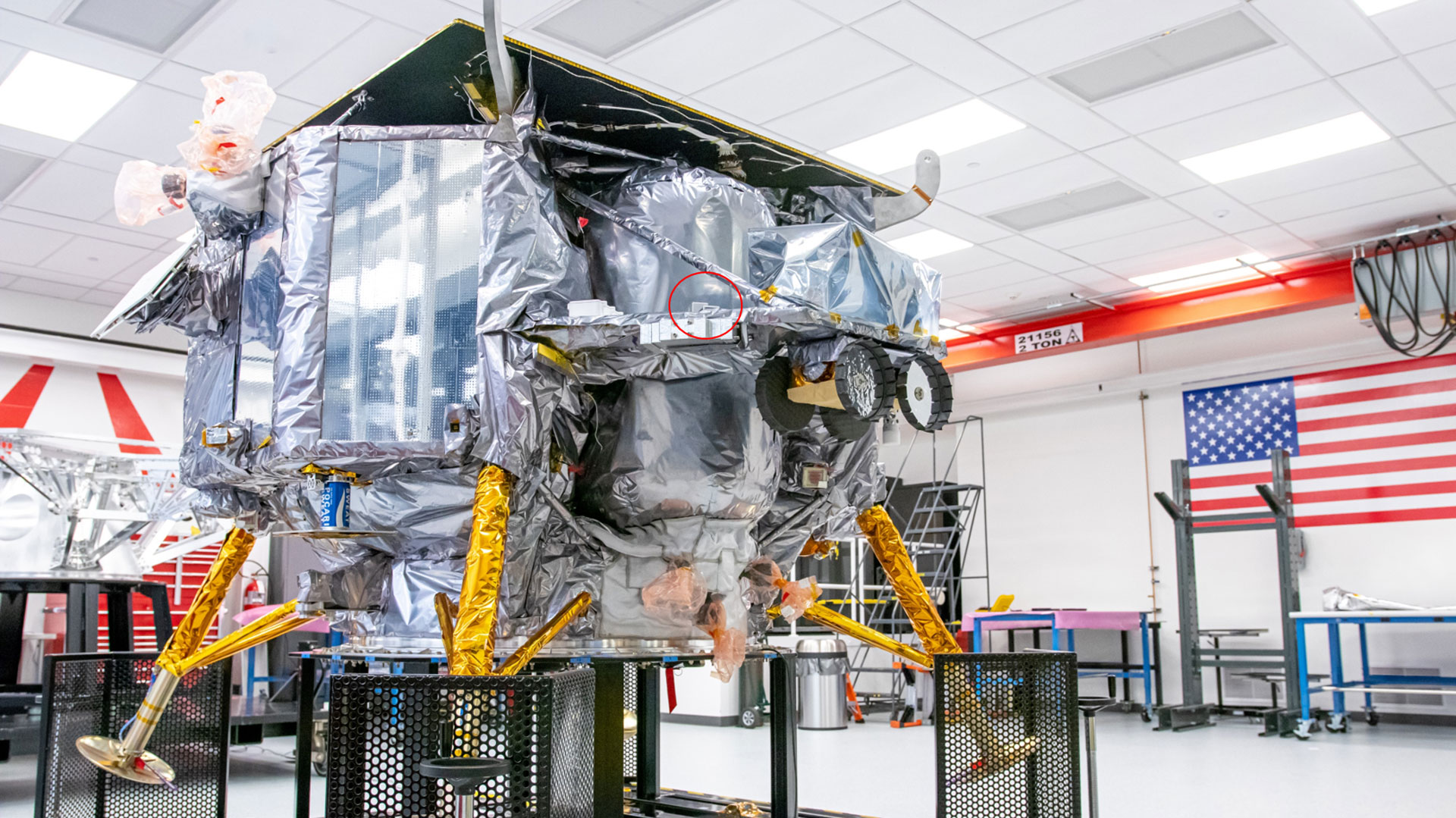 The Peregrine Mission One lander being prepared for launch
