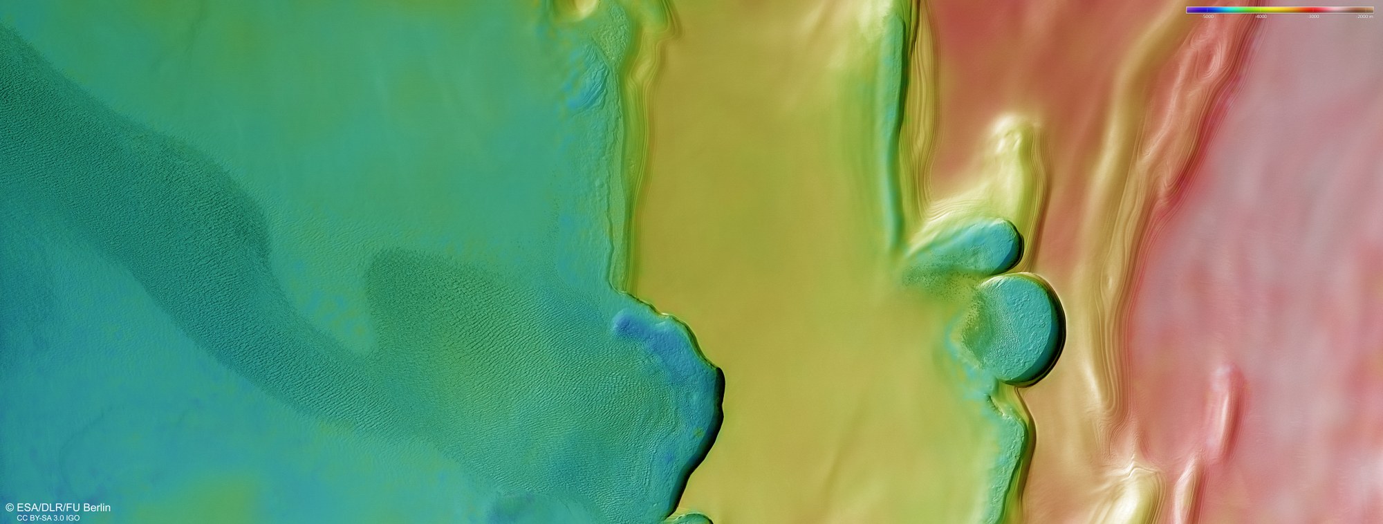 Olympia Planum: topographical image map