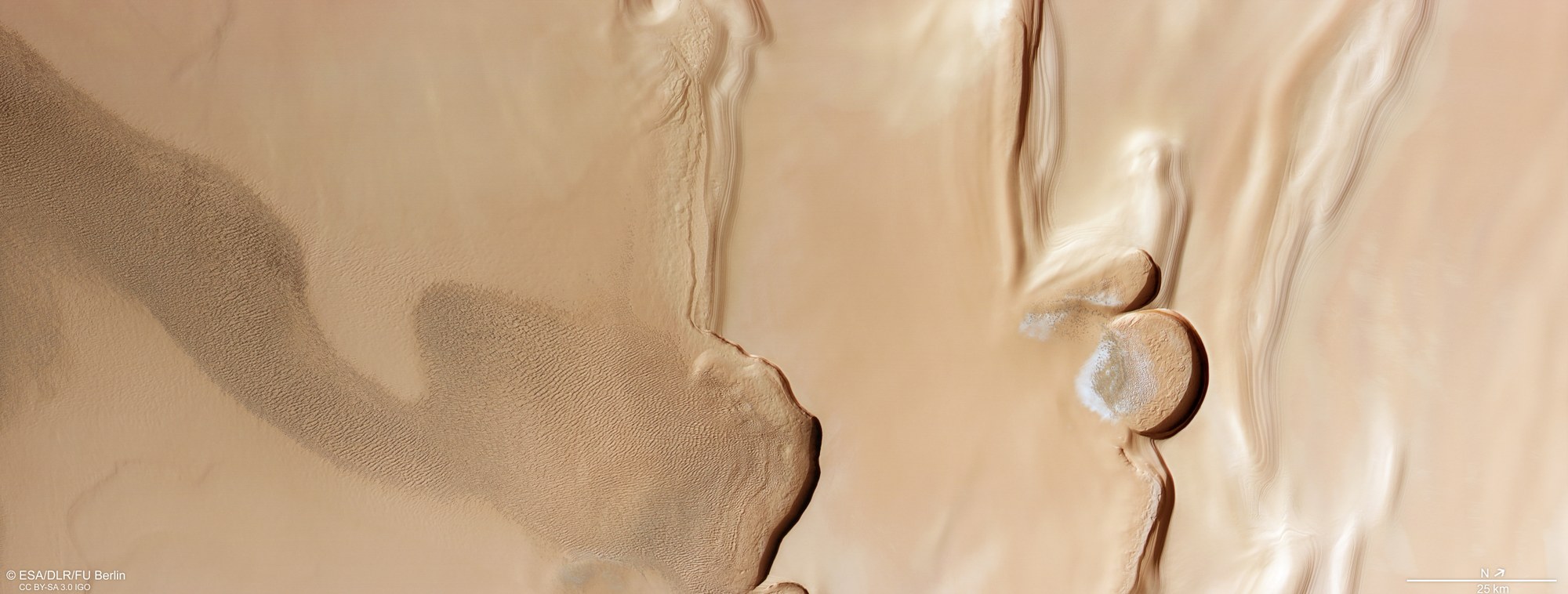 Olympia Planum: true colour plan view
