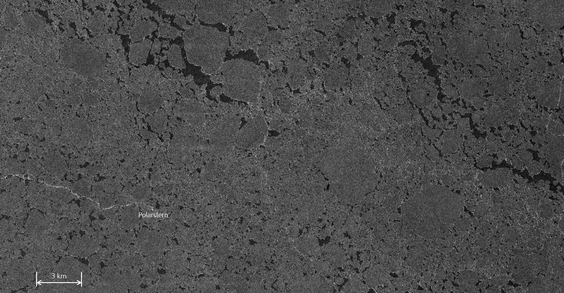 The Polarstern research icebreaker imaged by the TerraSAR-X radar satellite