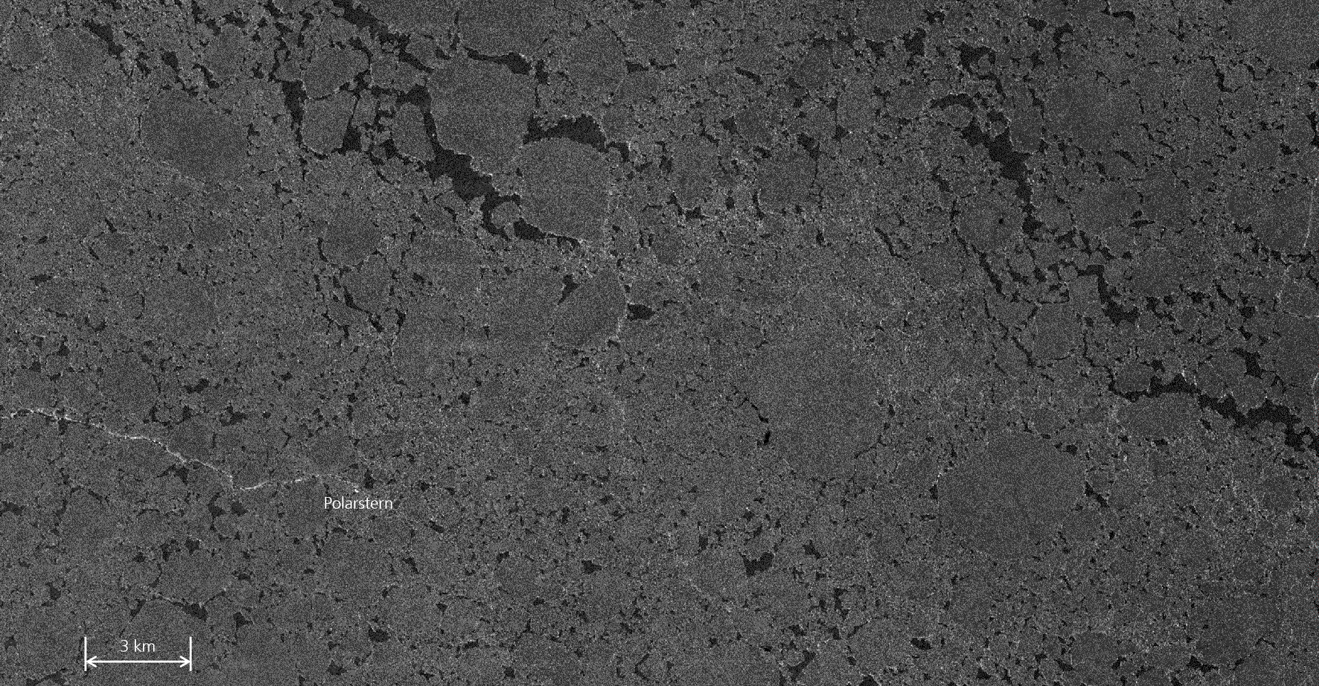 The Polarstern research icebreaker imaged by the TerraSAR-X radar satellite