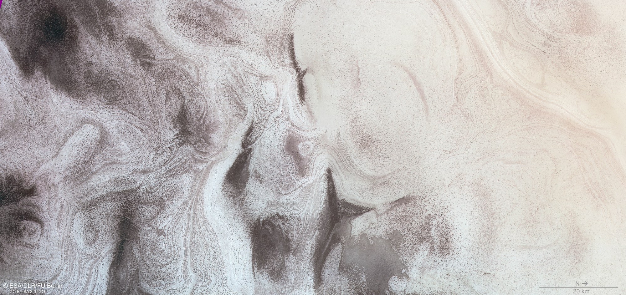 Dust deposits on seasonal ice