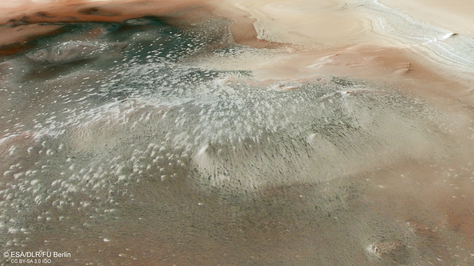 Perspective view of frost patterned soil