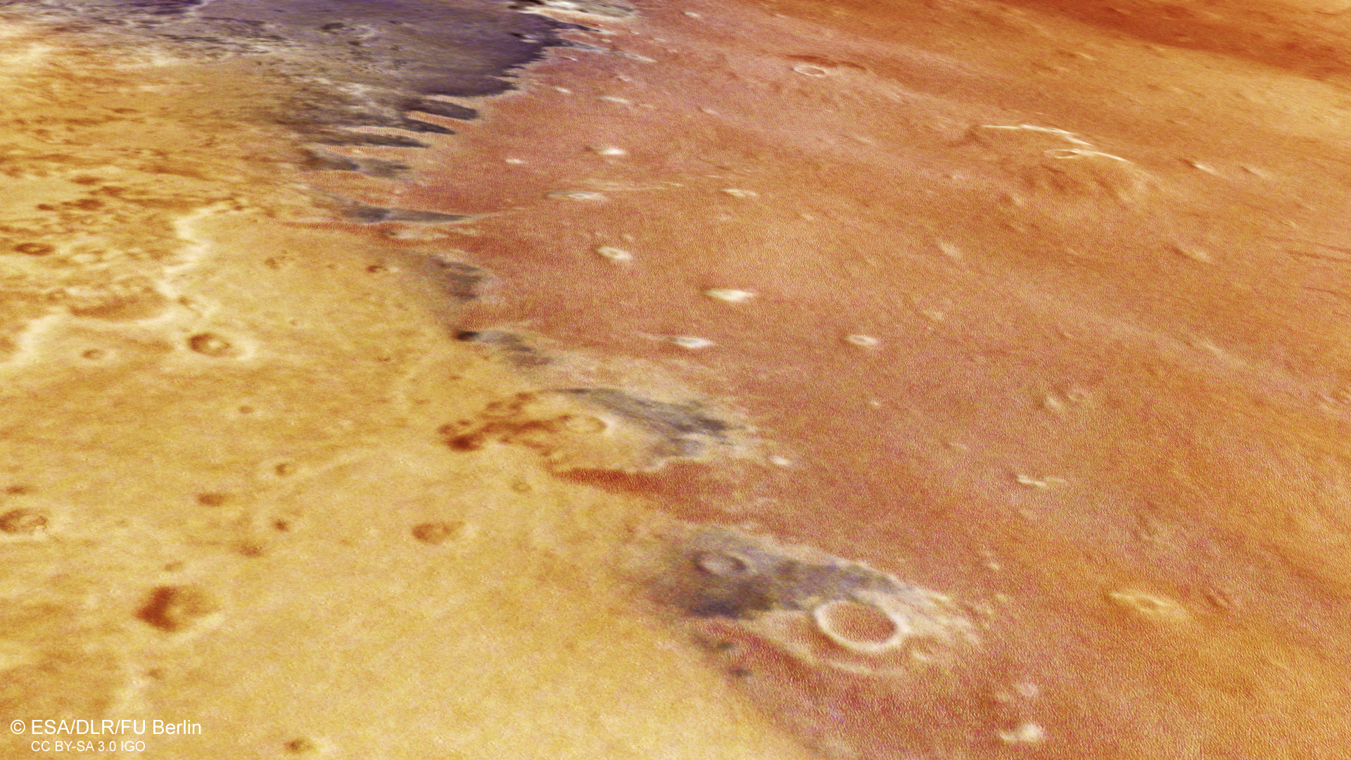 Volcanic dust and wind lanes in Arcadia Planitia