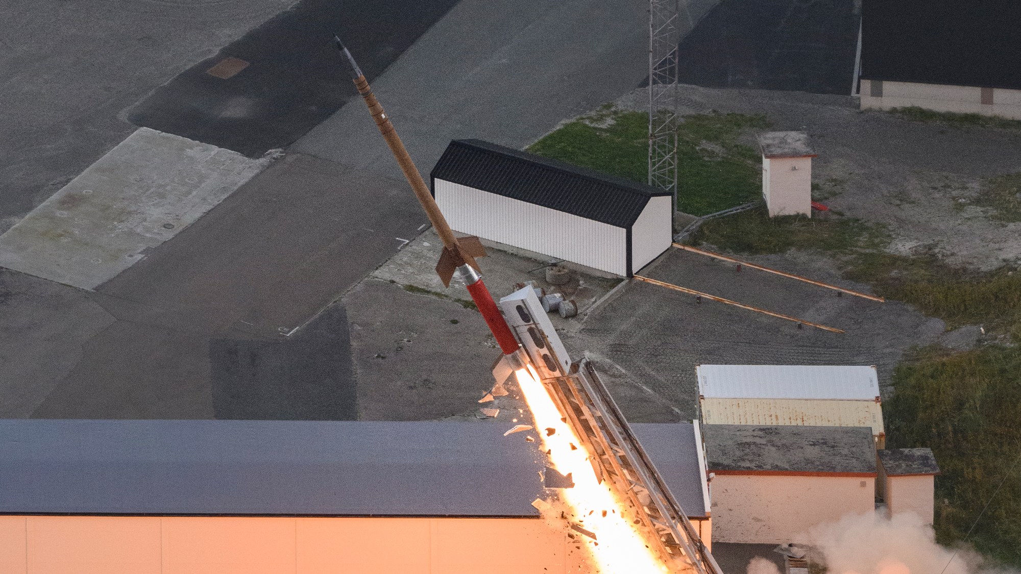 The ATHEAt flight experiment leaves the launch pad