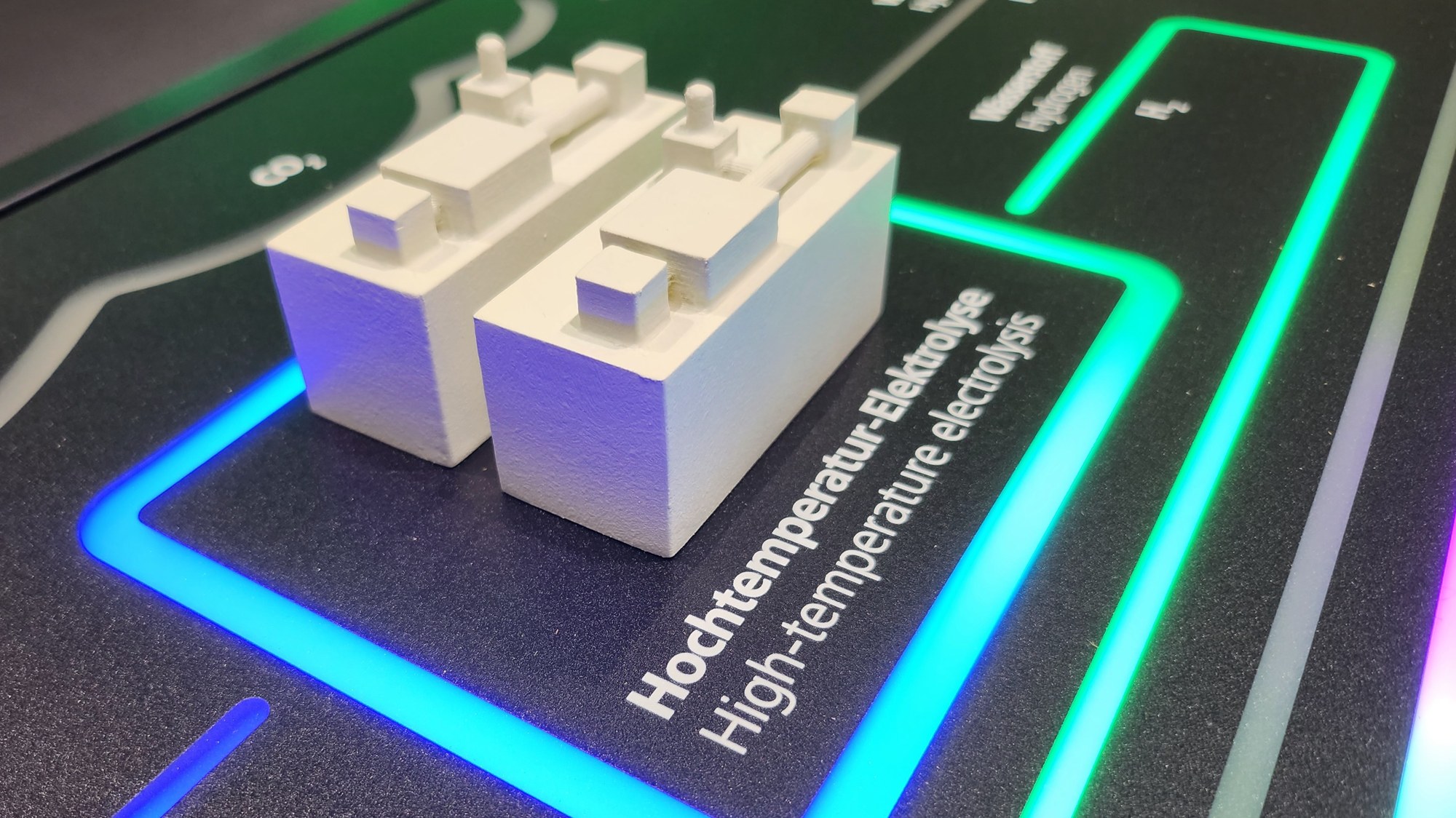 Model of the demonstration plant for the production of solar fuels