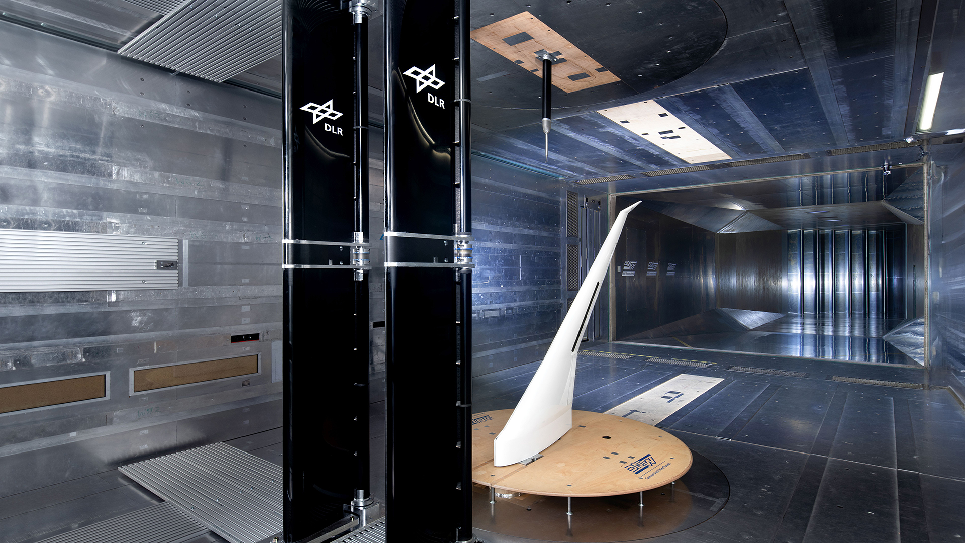 Model in the wind tunnel