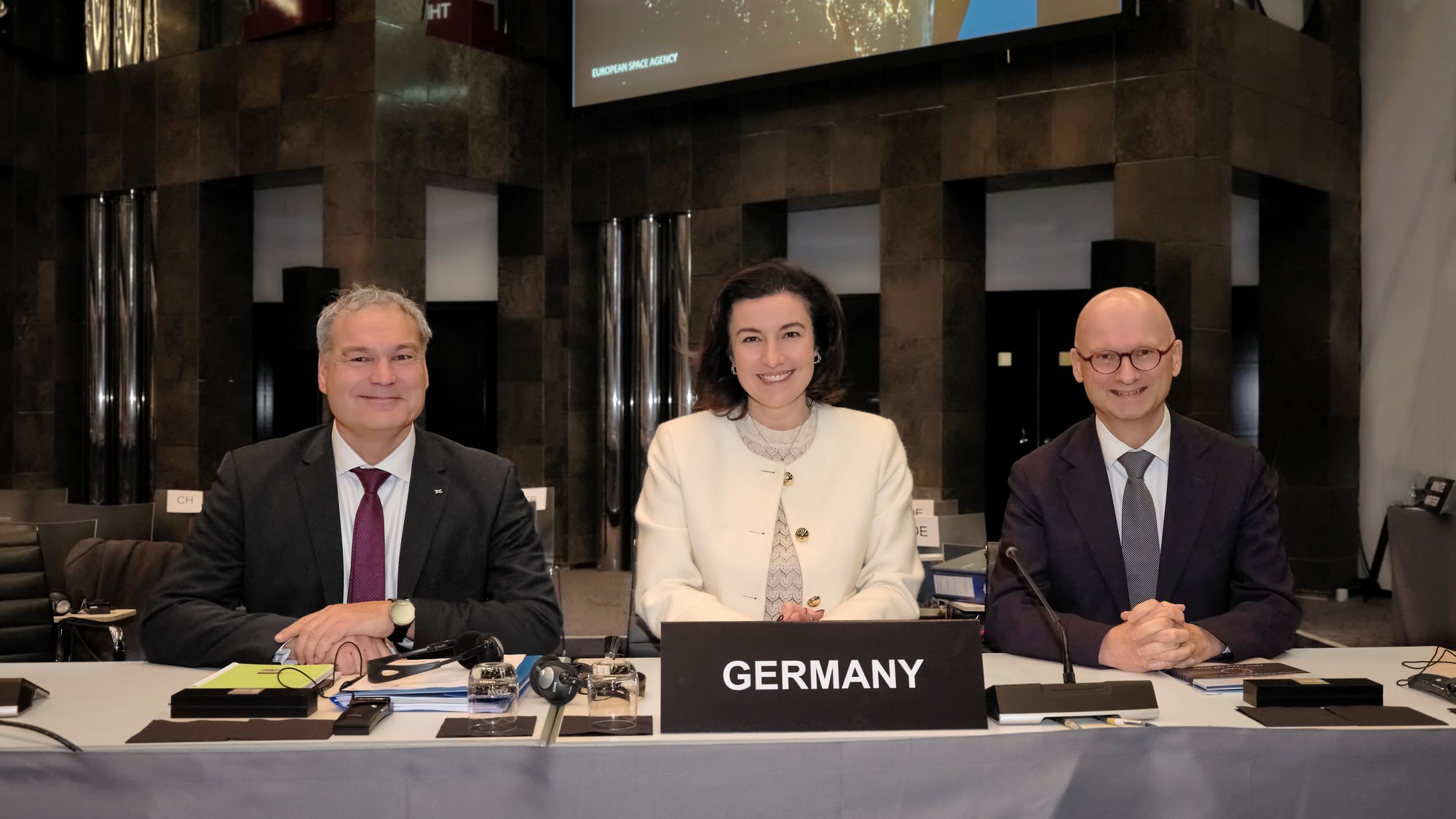 The leading members of the German delegation at the ESA Council meeting at Ministerial level 2025