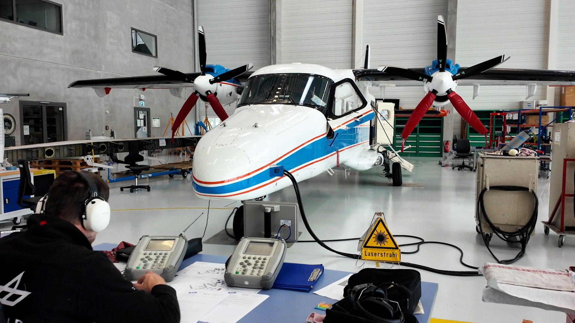 Testing the laser-optical system