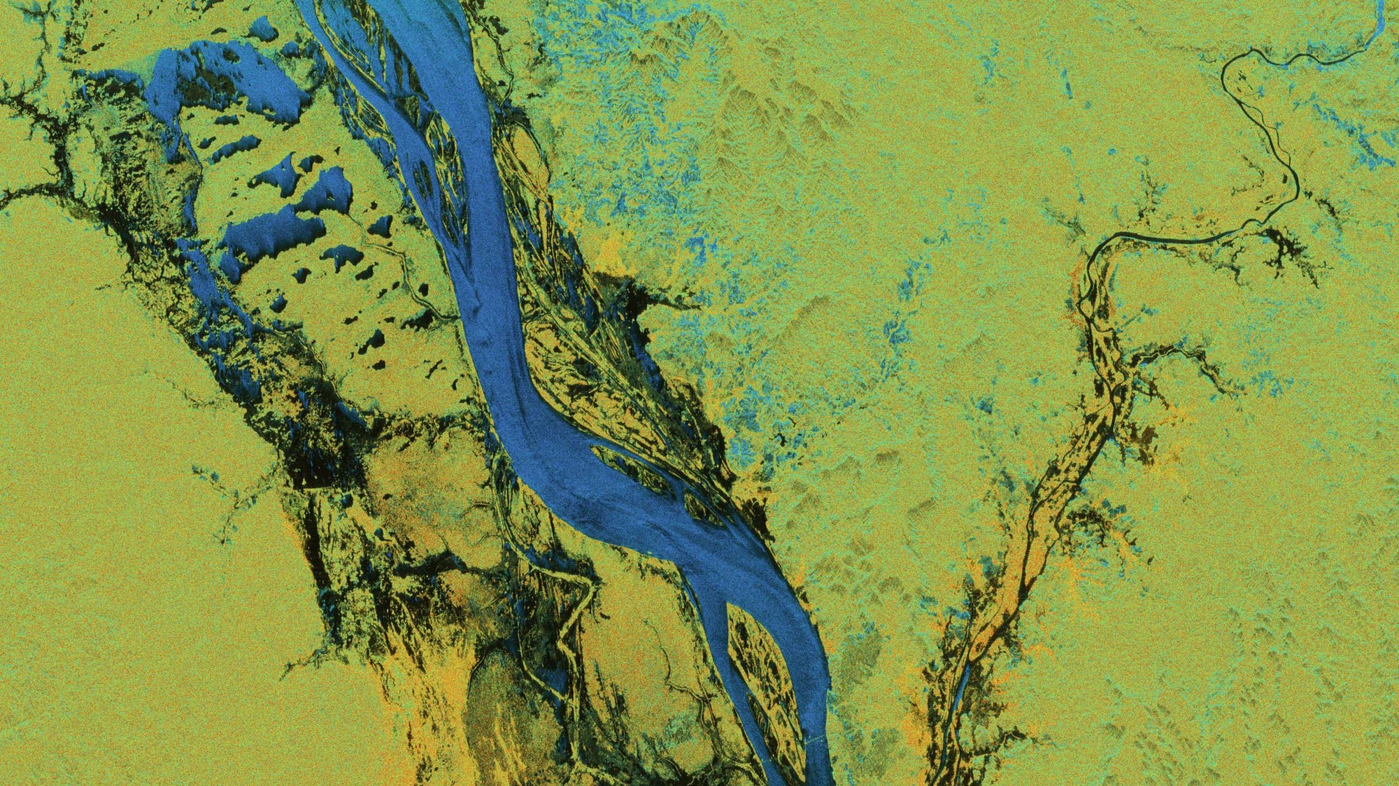 BIOMASS radar image – The Amazon river in the Brazilian state of Pará