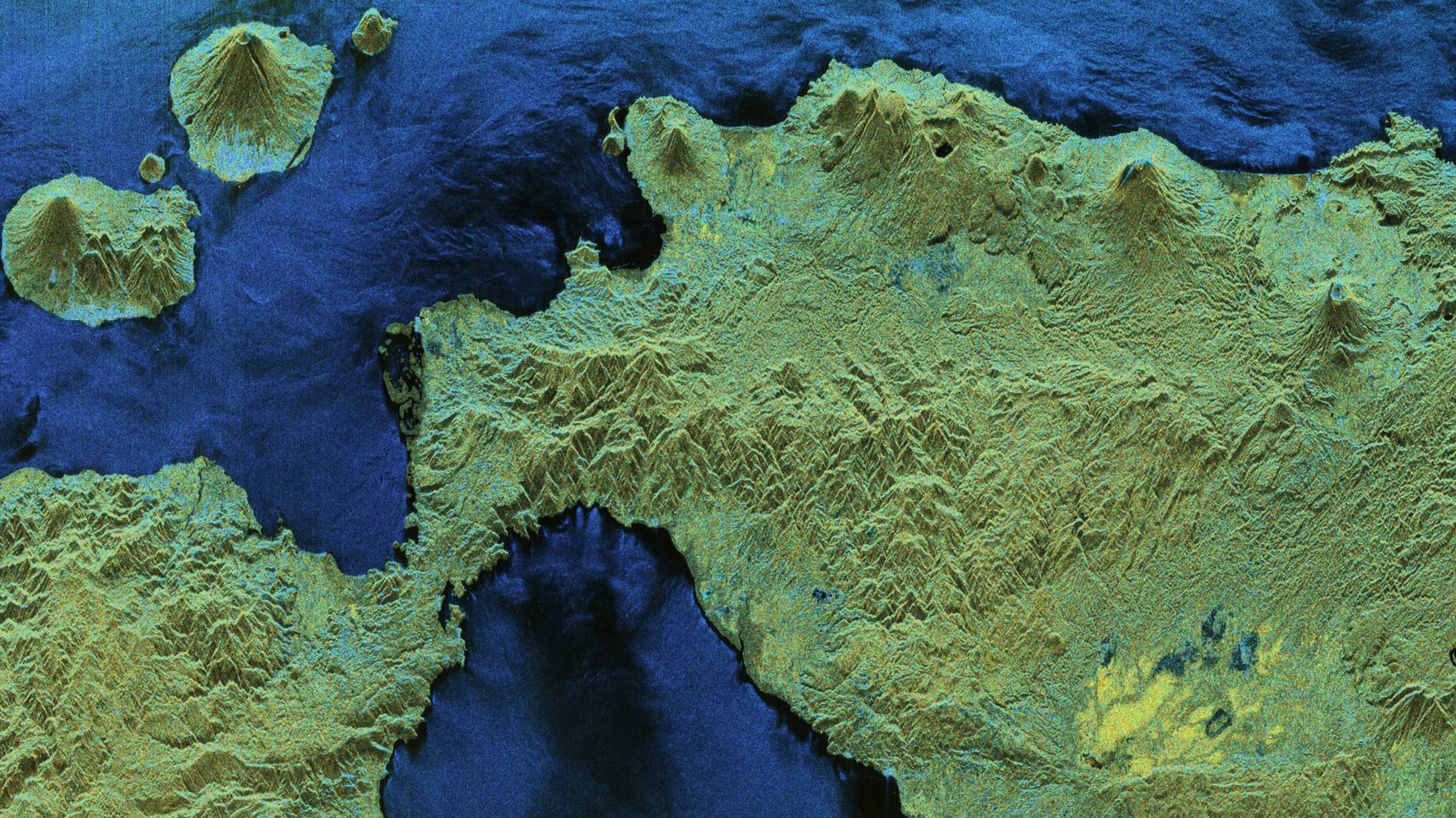 BIOMASS radar image – 'Philippines' in the Maluku Islands, also known as the Spice Islands, in eastern Indonesia
