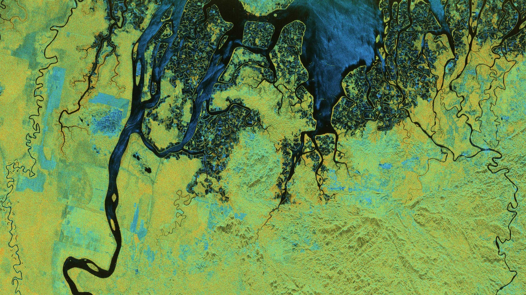 BIOMASS radar image – Tarakan on the northeast coast of Borneo in North Kalimantan, Indonesia