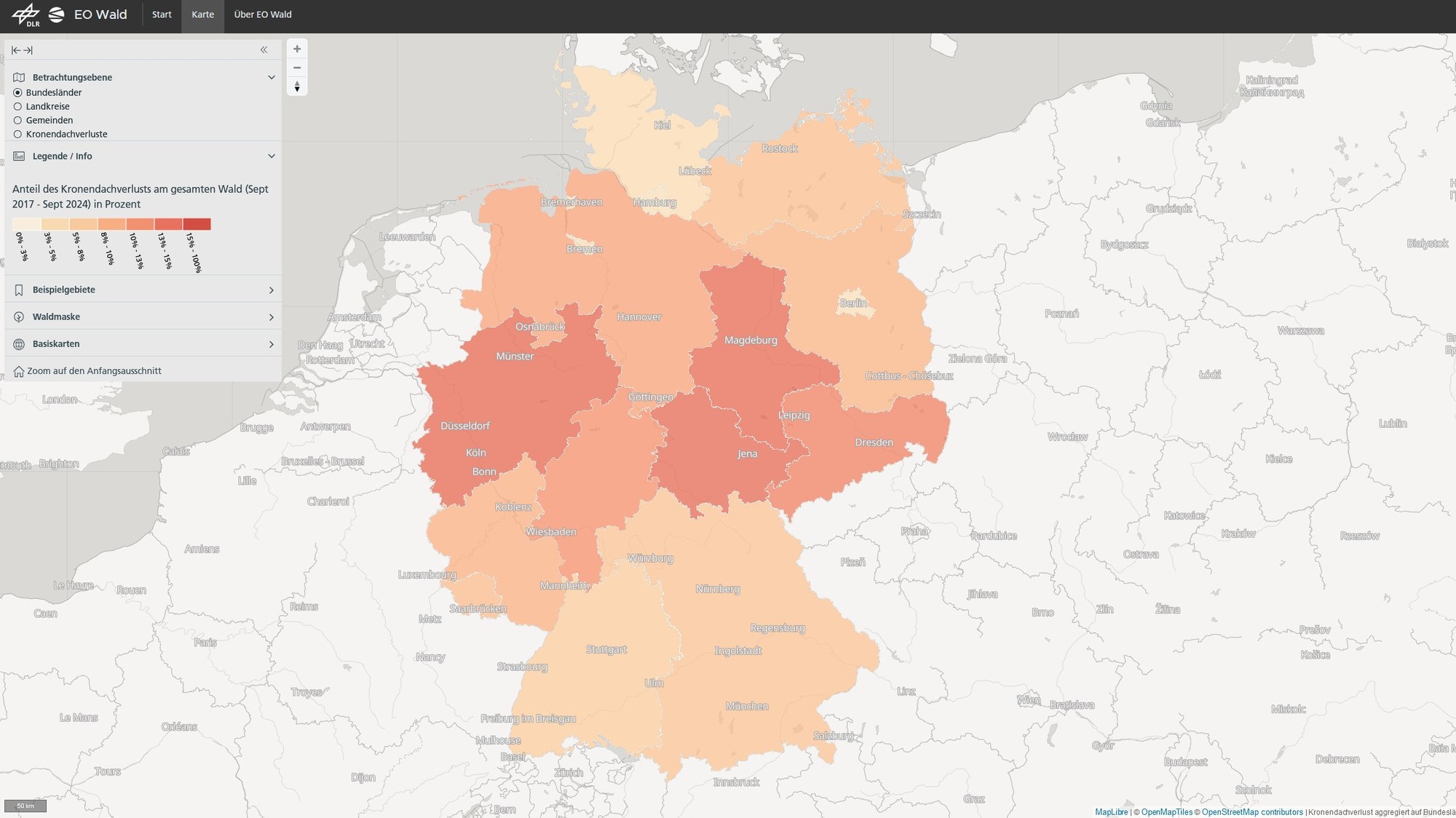 EO Wald – Germany's woodlands at a glance